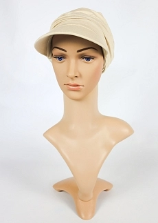 Turban s odnímatelným kšiltem - béžový.jpg